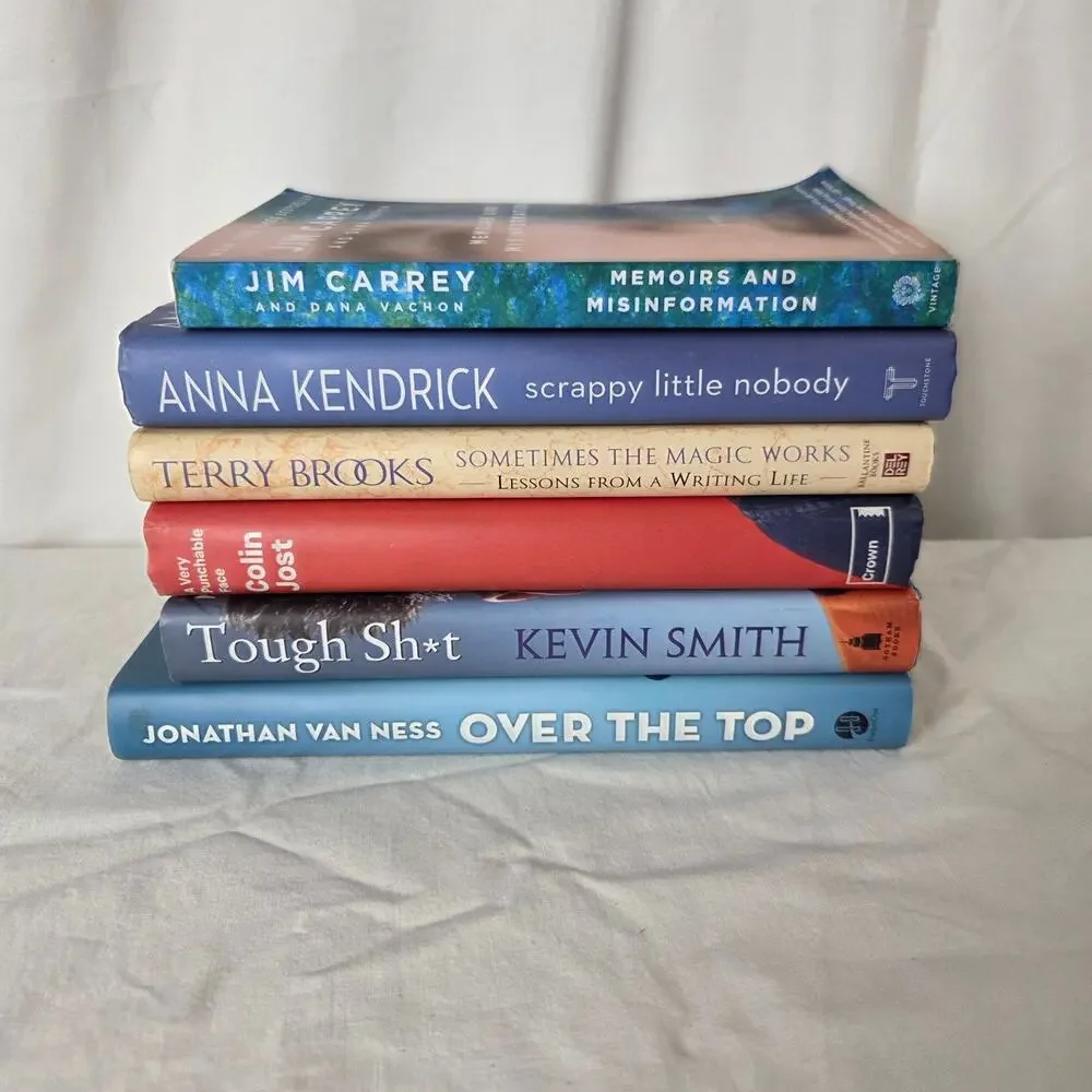 Celebrity Autobiography Book Lot of 6 Kevin Smith Jim Carrey Anna Kendrick